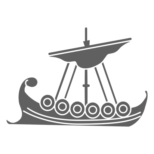 Escudo barco negro Diseño PNG