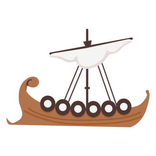 Ilustración de barco escudo Diseño PNG