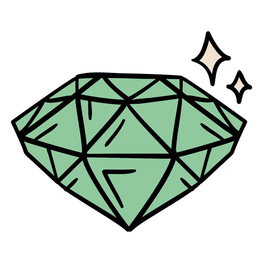 Glänzende Diamanthand gezeichnet PNG-Design