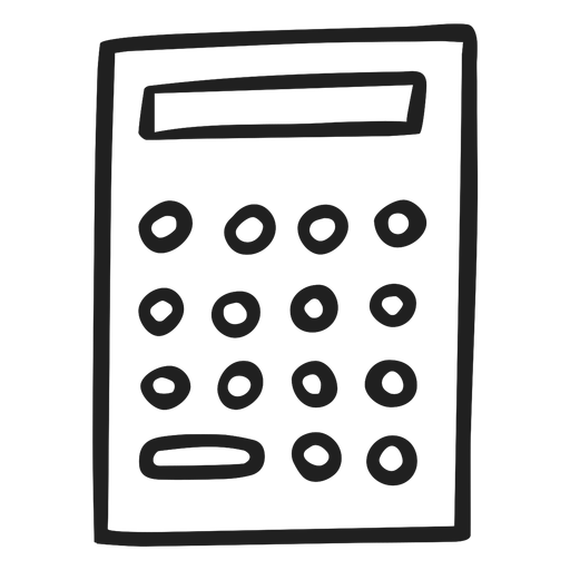 Einfaches Taschenrechner-Doodle PNG-Design