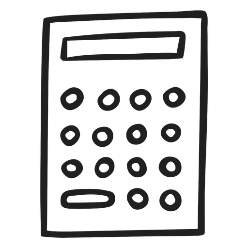 Simple calculator doodle PNG Design