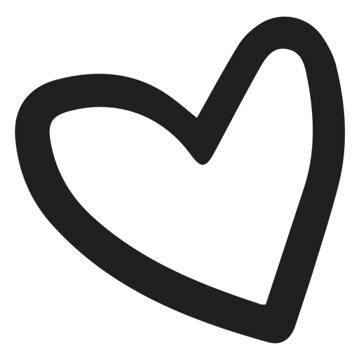 Simple heart doodle PNG Design