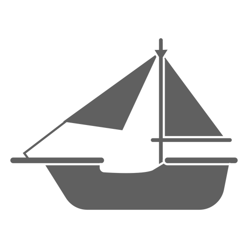 Einfaches historisches Boot schwarz PNG-Design