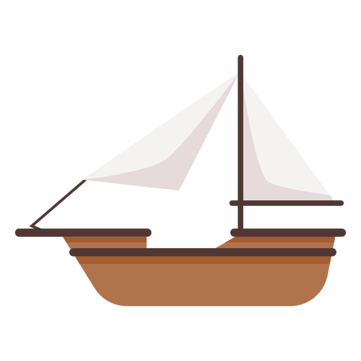 Einfache historische Bootsillustration PNG-Design