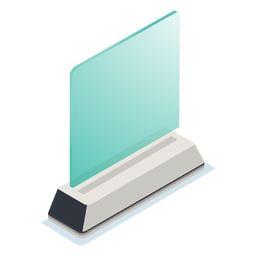 Ilustración de pequeño monitor translúcido Diseño PNG