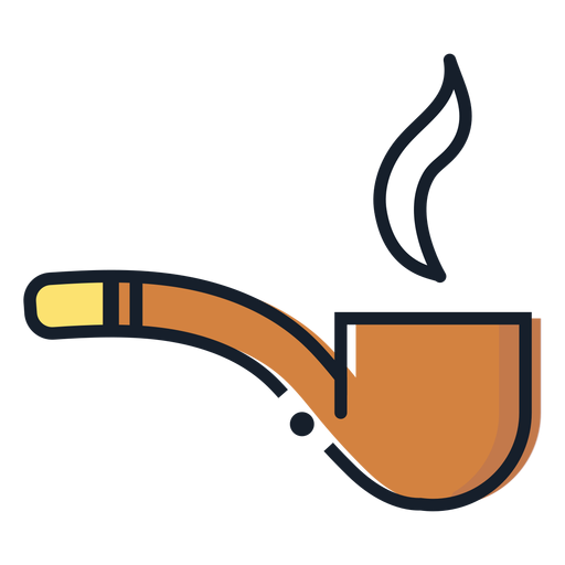 Smoking pipe stroke icon PNG Design