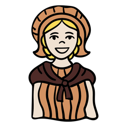 Traditional belgium woman character PNG Design