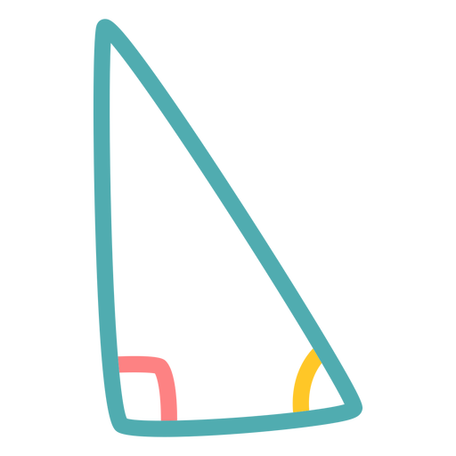 Triangle with angles flat - Transparent PNG & SVG vector file