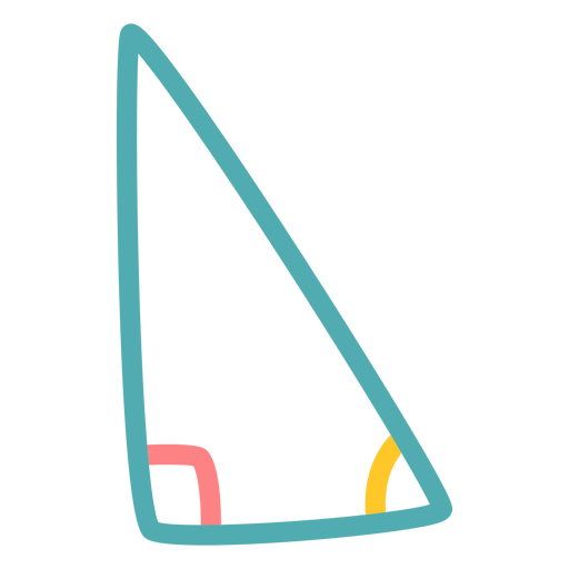 Triangle with angles flat PNG Design