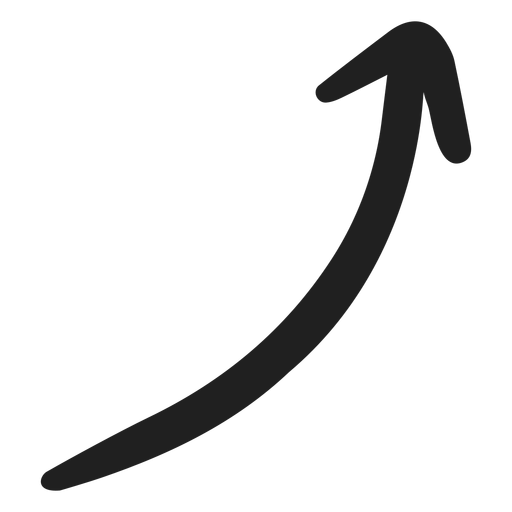 Upright arrow doodle PNG Design