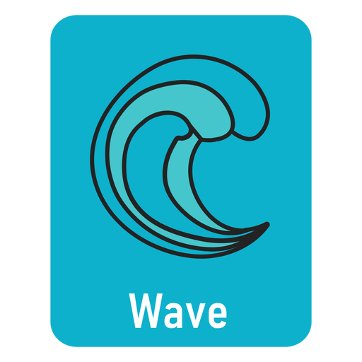 Wave hellblaue Karteikarte PNG-Design