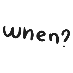 Cuando la pregunta garabato Diseño PNG