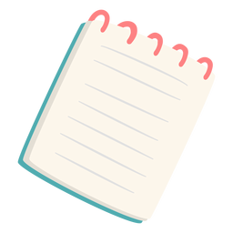 Notebook flach schreiben PNG-Design