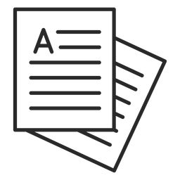 Traço de folhas de papel escritas Desenho PNG
