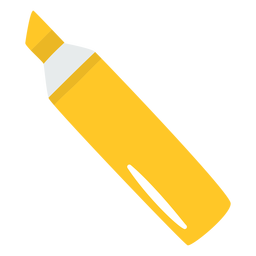 Yellow Highlighter Flat PNG & SVG Design For T-Shirts