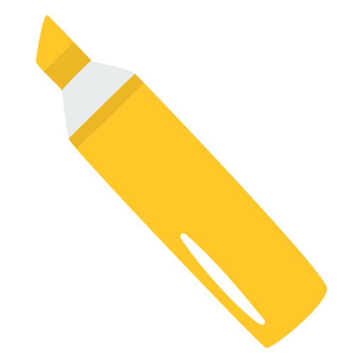 Marcador amarelo plano Desenho PNG