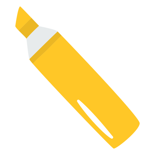 Yellow highlighter flat - Transparent PNG & SVG vector file