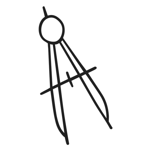 Doodle ferramenta bússola Desenho PNG