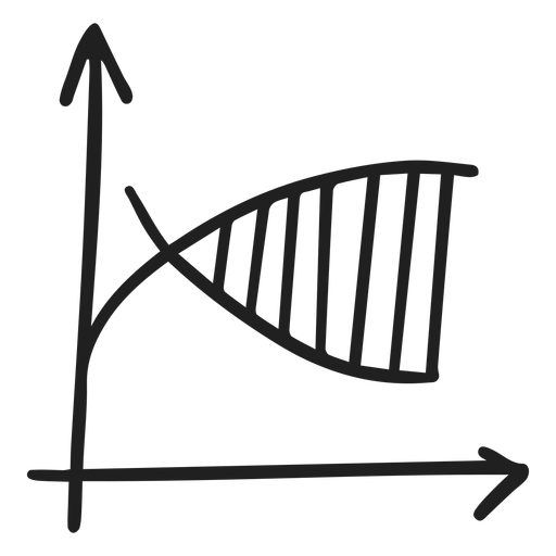 Logarithmic function graph doodle PNG Design
