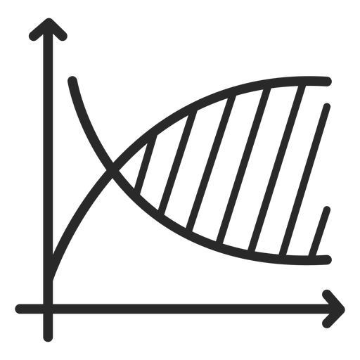 Logarithmischer Funktionsgraph Strich PNG-Design