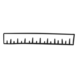 Regla de escuela regla de doodle Diseño PNG