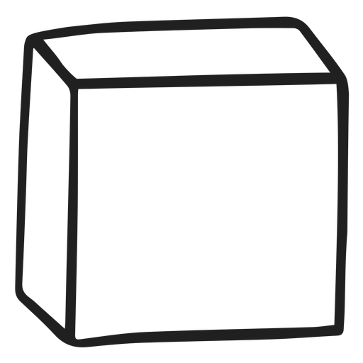 Doodle de cubo de forma Desenho PNG