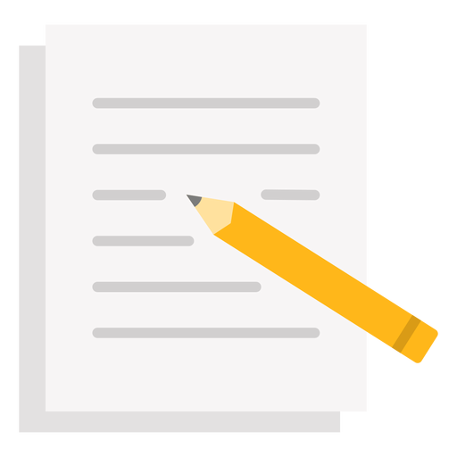 Writing pencil in paper PNG Design