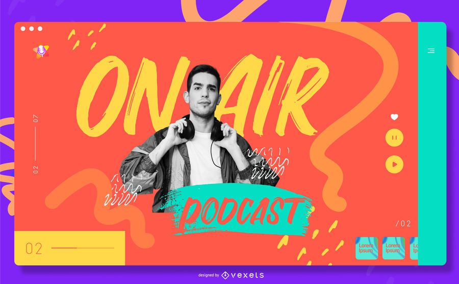 Podcast abstract landing page template Podcast abstract landing page template