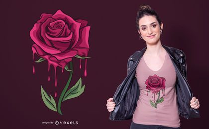 Bleeding Rose T-shirt Design