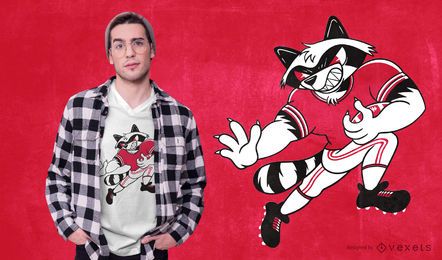 Football Raccoon T-shirt Design Football Raccoon T-shirt Design
