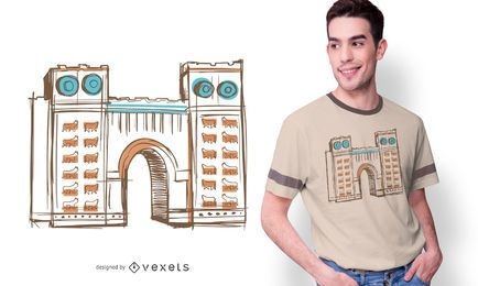 Design de camisetas com ilustração babilônica