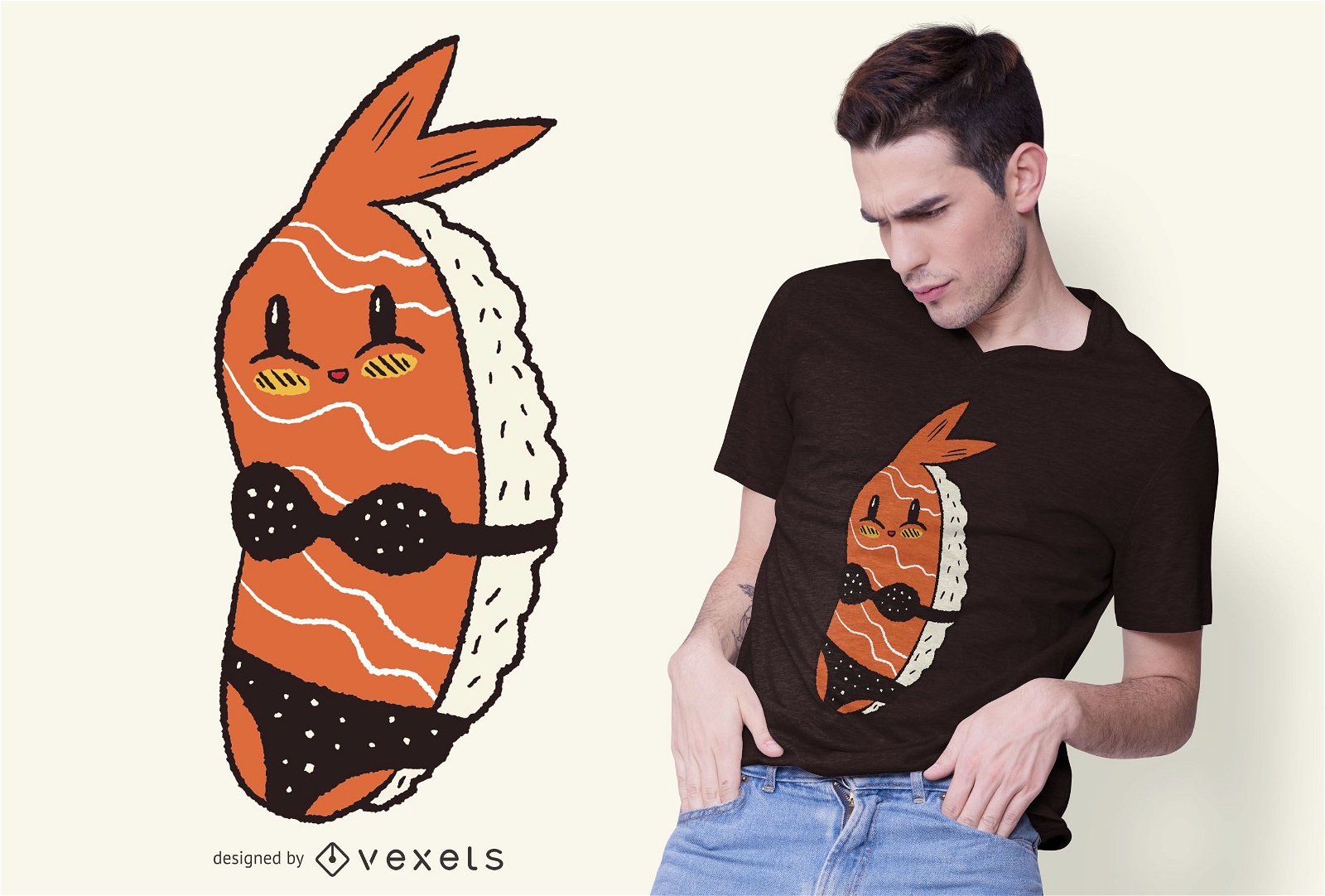 Design de camisetas Sushi Bikini