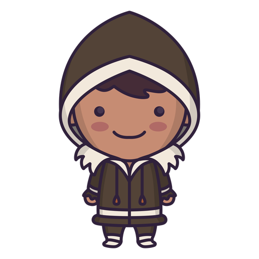 Alaska cute character boy flat PNG Design