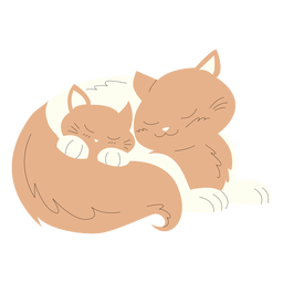 Ilustração de animais mãe e bebê gatos Desenho PNG