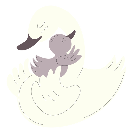 Tier Mutter und Baby Enten Illustration PNG-Design