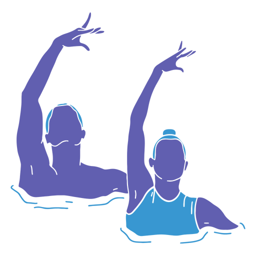 Artistic swimming duo front flat