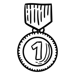 Awards first circle hanging stroke PNG Design