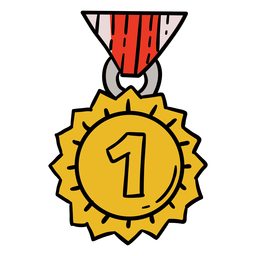 Awards first circle star hanging hand drawn PNG Design