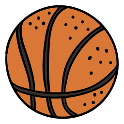 Dibujado a mano pelota de baloncesto