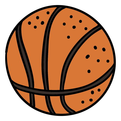 Bola de basquete desenhada ? m?o Desenho PNG