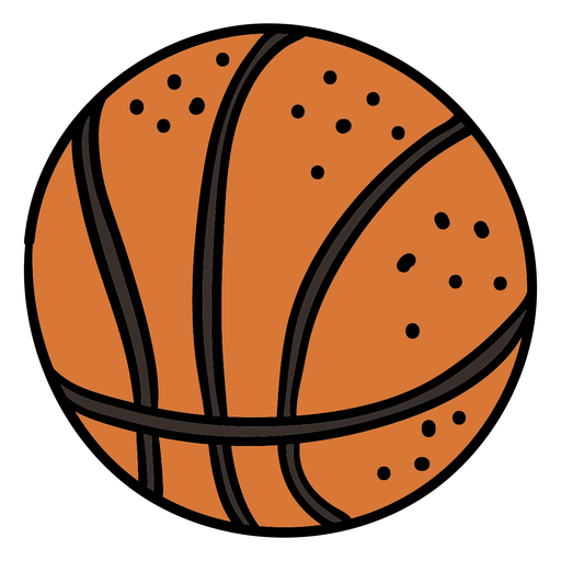 Bola de basquete desenhada à mão Desenho PNG