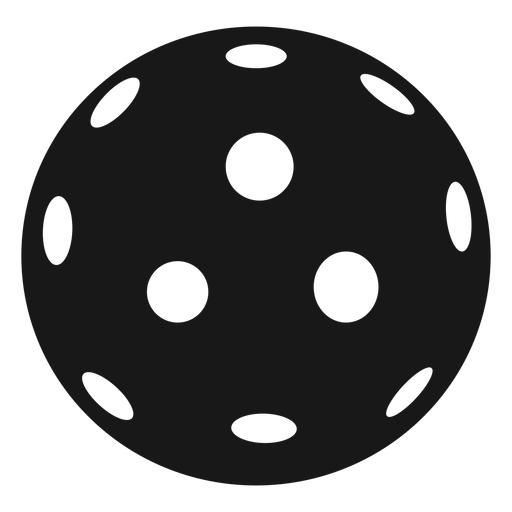 Ball pickleball black PNG Design