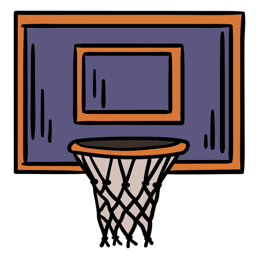Cesta de baloncesto dibujada a mano Diseño PNG