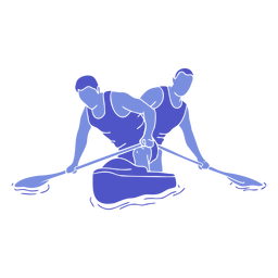 Dupla de canoagem descansando em apartamento Desenho PNG