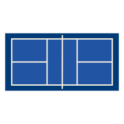Top pickleball da corte plana Desenho PNG