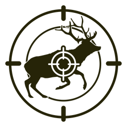 Hirschschießen läuft mit dem rechten Schlag PNG-Design