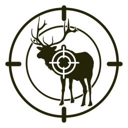 Hirsch schießt stehenden Schlag PNG-Design