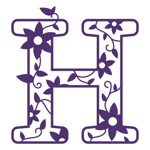 Download Floral alphabet letter h - Transparent PNG & SVG vector file