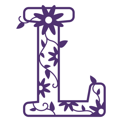 Download Floral Alphabet Letter L Transparent Png Svg Vector