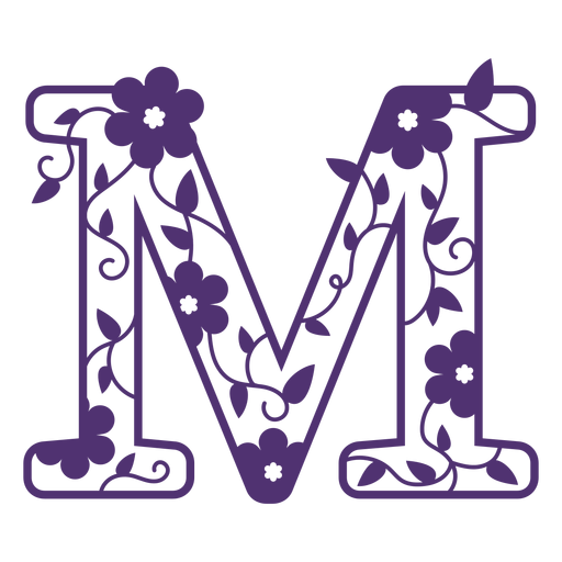 Free Free Floral Letter M Svg SVG PNG EPS DXF File